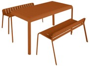 Set tavolo e sedie Idaho NATERIAL in alluminio arancione per 2 persone