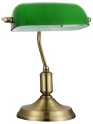 Lampada Da Tavolo Moderno Kiwi Metallo Ottone Vetro 1 Luce E27 40W