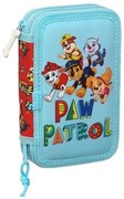 Astuccio per la Scuola con Accessori The Paw Patrol Funday Azzurro Rosso 12.5 x 19.5 x 4 cm (28 Pezzi)
