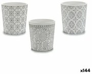 Vaso Modello Bianco Grigio Ceramica 12,3 x 12 x 12,3 cm (144 Unità)