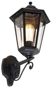 Lampada da parete classica da esterno nera IP44 - Havana Up