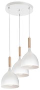 Lampadario a sospensione con filo NOAK WOOD 3xE27/60W/230V