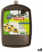 Stampo da Forno Pyrex Asimetria Rettangolare Nero Metallo 33 x 25 cm (6 Unità)