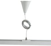 Kit Sospensione 2m per binario Monofase Bianco serie "Solid"