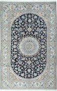 Nain Tappeto 200 x 310 Blu (Iran) Annodato A Mano