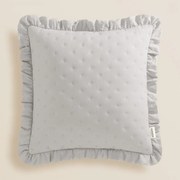 Federa romantica MOLLY in grigio chiaro 45 x 45 cm