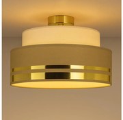 Plafoniera TAMI 1xE27/60W/230V beige/marrone/oro