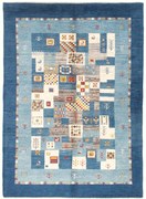 Gabbeh Tappeto 200x150 Blu (Iran) Annodato A Mano