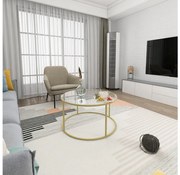 Tavolino BERLIN 80x45 cm oro/limpido