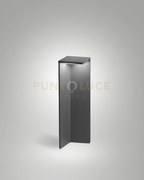 Fold paletto solar grigio scuro con pannello solare crepuscolare co...