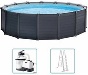 Intex - Set Piscina Fuori Terra Graphite Gray Panel 478x124 cm