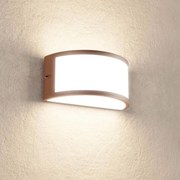 Applique Moon Design Curvo - E27 Corten - Mattone IP65 per Esterni