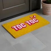 Zerbino 40x70 cm Toc toc giallo Zerbinomania