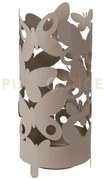 Porta ombrelli con farfalle butterfly beige in ferro 23x55cmh