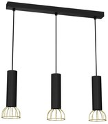 Lampadario su corda DANTE 3xGU10/25W/230V nero/oro
