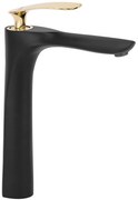 Rubinetto da lavabo Rea Orbit Black Gold high