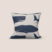 Nautilus collezione di cuscini in varie fantasie stile marino in tessuto impermeabile balena