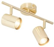 Plafoniera moderna ottone 2 luci orientabili - Jeana