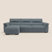 Magnolia divano letto angolare con Penisola Contenitore - Materasso H18 cm in tessuto smacchiabile T05 carta da zucchero