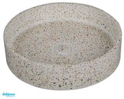 Lavabo D'Appoggio "Elpis" Da Diam.42,5 Cm Finitura Fruitcake C/Piletta Di Scarico Inclusa