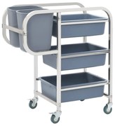 Carrello Da Cucina Con Contenitori İn Plastica 82x43,5x93 Cm /