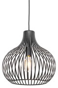 Lampada a sospensione moderna nera 38 cm - Saffira