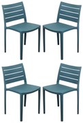 CABOT - set 4 sedie in polipropilene impilabile