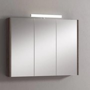 Pensile con luce Akira rovere scuro L 90 x H 70 x P 15.5 cm