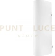 Applique a parete amy bianca 1 luce attacco e27 10x26cm in vetro sa...