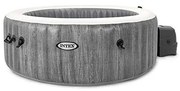 Intex Pure Spa Greywood Deluxe 216X71Cm 6 Posti Con Pompa, Riscaldatore, Sistema Purificazione Acqua, 2 Poggia Testa, Luce  Led Multi Color,I,1