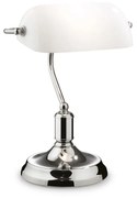 Lampade Da Scrivania - Ufficio Classico Lawyer Metallo Cromo 1 Luce E27