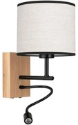 Spot-Light 67291974 - Lampada da parete LED BOHO 1xE27/25W/230V + LED/1W/230V in rovere