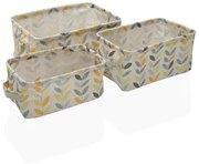 Set di Cestini Versa Erin Rettangolare 28 x 18 x 14 cm Tessile