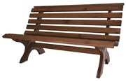 Panchina da giardino in legno marrone Retro - Rojaplast