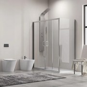Kamalu - Box doccia 170x70 doppio scorrevole altezza 180cm | KAM-KNF6000S