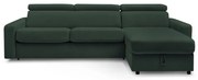 Divano angolare in verde scuro allungabile (con composizione variabile) Monaco – Bobochic Paris