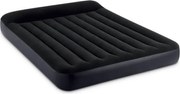 64150ND - Materasso Gonfiabile Dura-Beam Pillow Rest Matrimoniale con Pompa Elettrica Incorporata, pvc, Nero, 152x203x25 cm - Intex