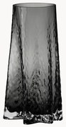 Vaso in vetro soffiato con superficie strutturata Gry, alt. 30 cm
