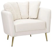 Poltrona Kiev in Tessuto Crema - Dimensioni 88x77x74 cm