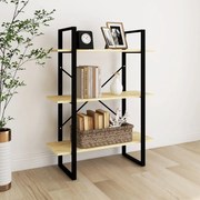 Libreria a 3 ripiani 80x30x105 cm in legno massello di pino