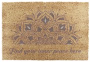 Zerbino in fibra di cocco 40x60 cm Find Your Inner Peace - Artsy Doormats