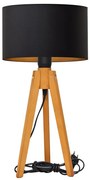 Lampada da tavolo ALBA 1xE27/15W/230V nero/oro/quercia
