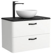 Mobile sottolavabo e lavabo Desire bianco opaco L 80 x H 40 x P 45 cm