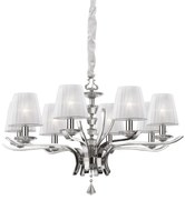 Lampadario Classico Pegaso Metallo Bianco 8 Luci E14