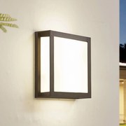 Applique da esterni Sivana Lindby, dimmerabile, Nero, Alluminio, Moderno, Applique da esterni