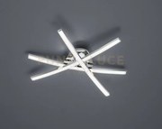 Capella plafoniera led 3 luci bacchette con diffusori cromati e sat...