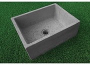 Lavabo da giardino in cemento H 18 cm, 48 x 38 cm