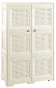 Armadio alto Omnimodus in polipropilene, beige L 79 x H 125 x P 47 cm, 2 ante, adatto per interno/esterno