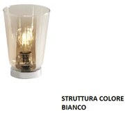 Plafoniera bianco 1 luce ambra 1164bi-pl1-am