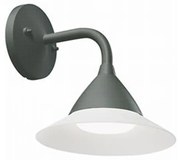 Applique Esterno Moderna Petunia Alluminio E Termoplastica Grigio Led 20W 4000K